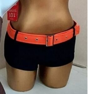 Orange and Black Bikini Bottom with Minimalist Design